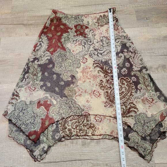 Free People Paisley Midi Skirt - Red, Cream, Black - Picture 9 of 10